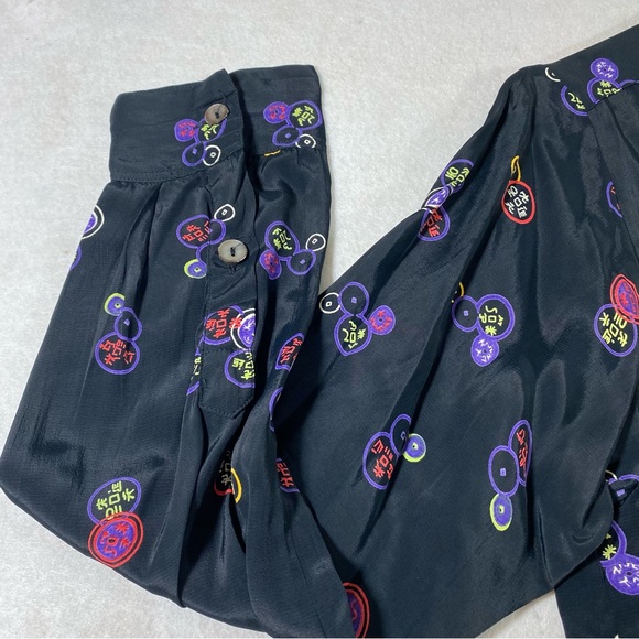 Chicos Design Button Down Shirt Blouse 2X Long Sleeve Chinese Flowy Top - Picture 2 of 6